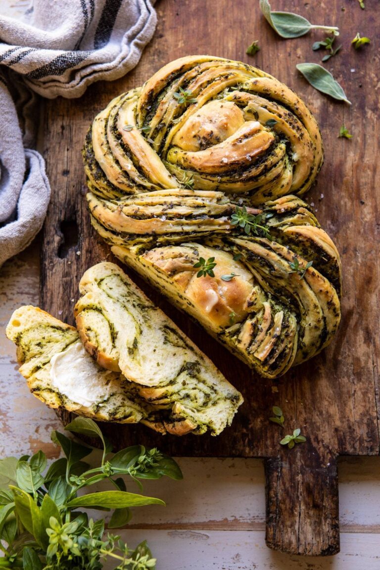 Swirled Garlic Herb Bread Half Baked Harvest