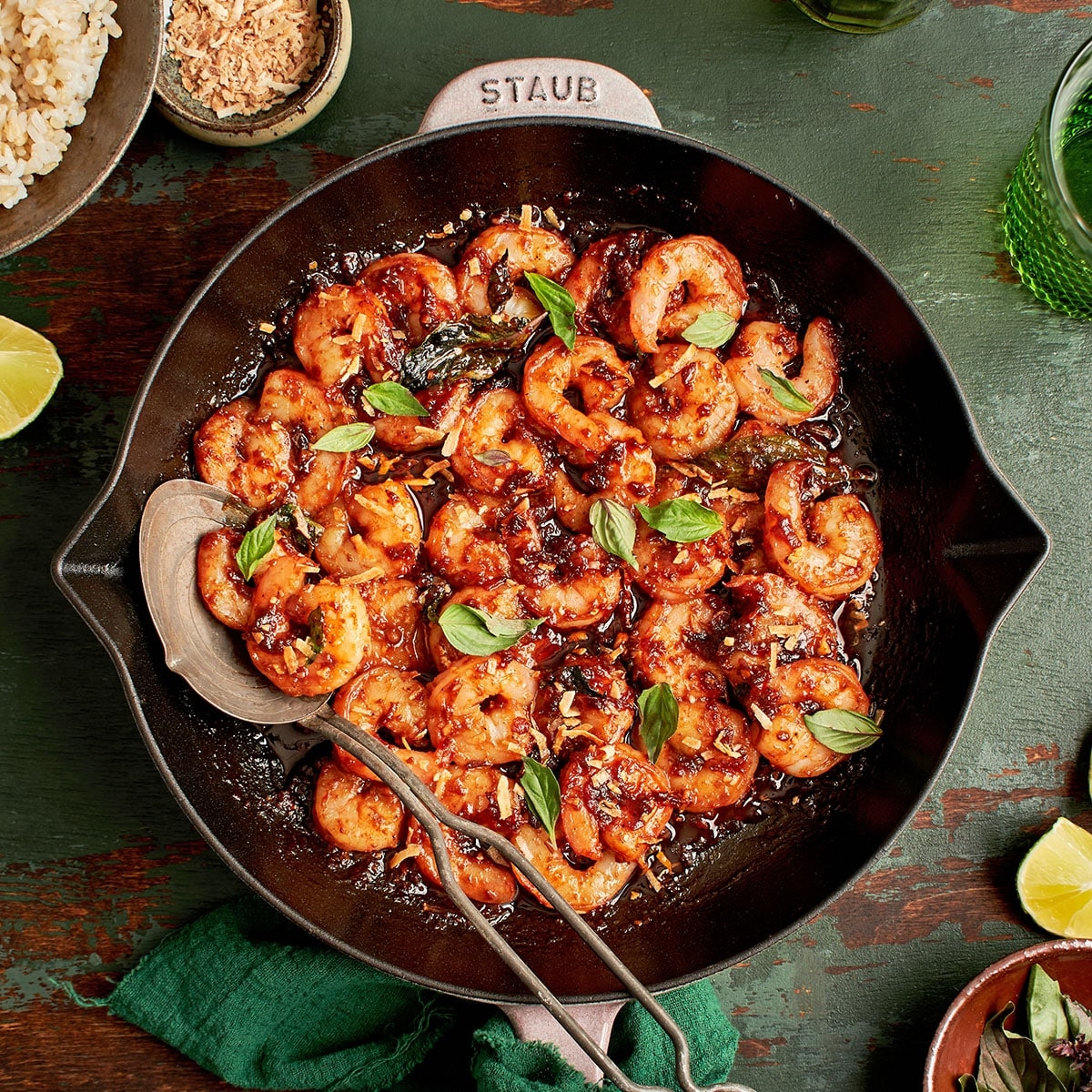 Thai Basil Shrimp With Coconut Cherry On My Sundae