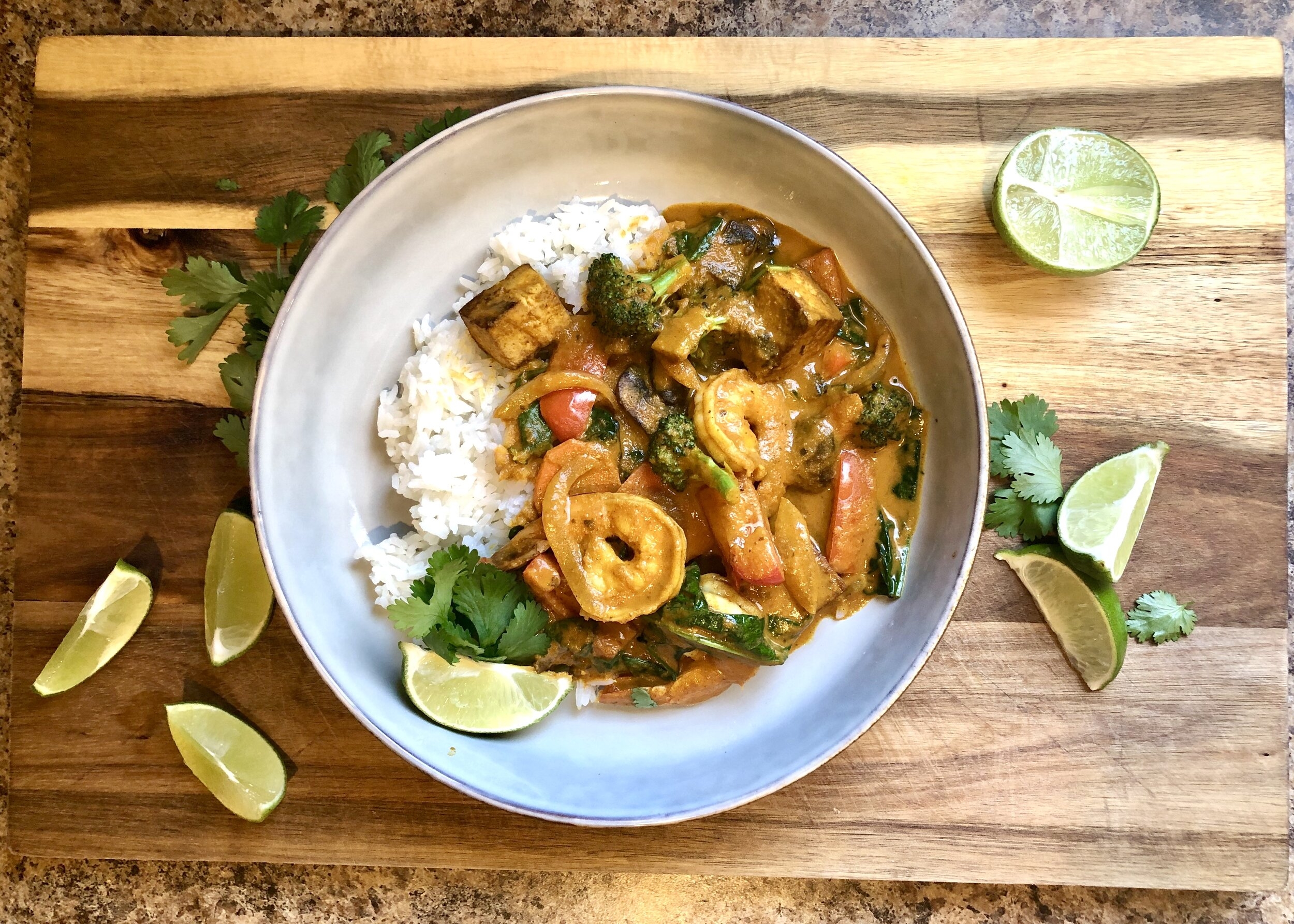 Thai Coconut Shrimp And Tofu Curry The Intrepid Cookie