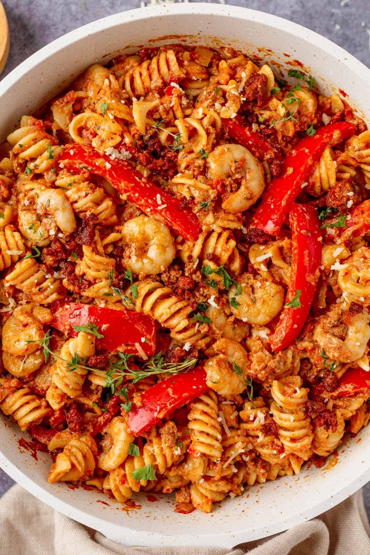 sausage and shrimp recipes with pasta