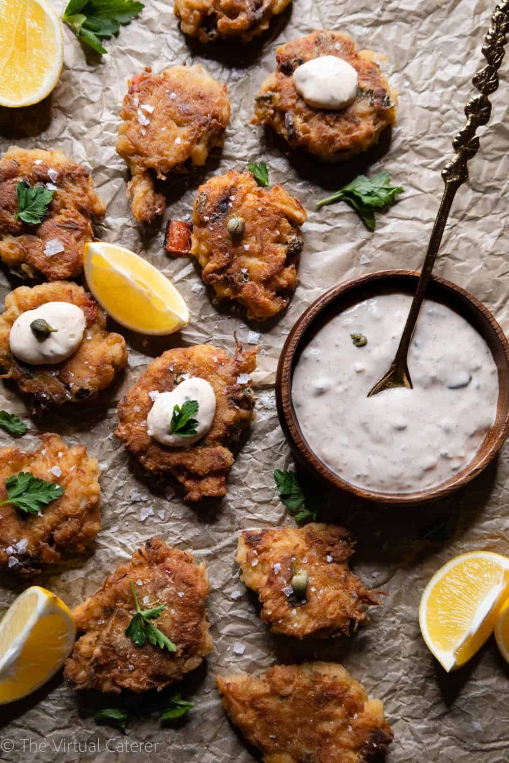 The Best Dungeness Crab Cakes With Caper Remoulade Sauce The Virtual Caterer
