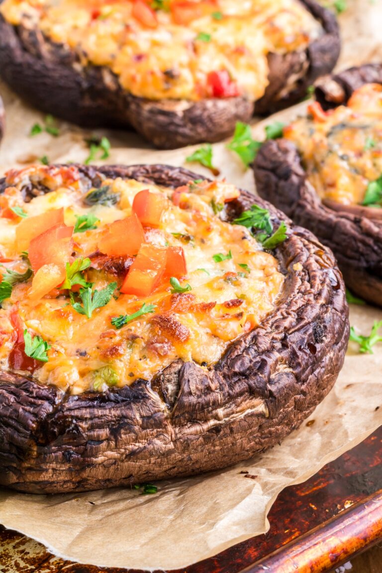 The Best Stuffed Portobello Mushrooms Baked Recipe 