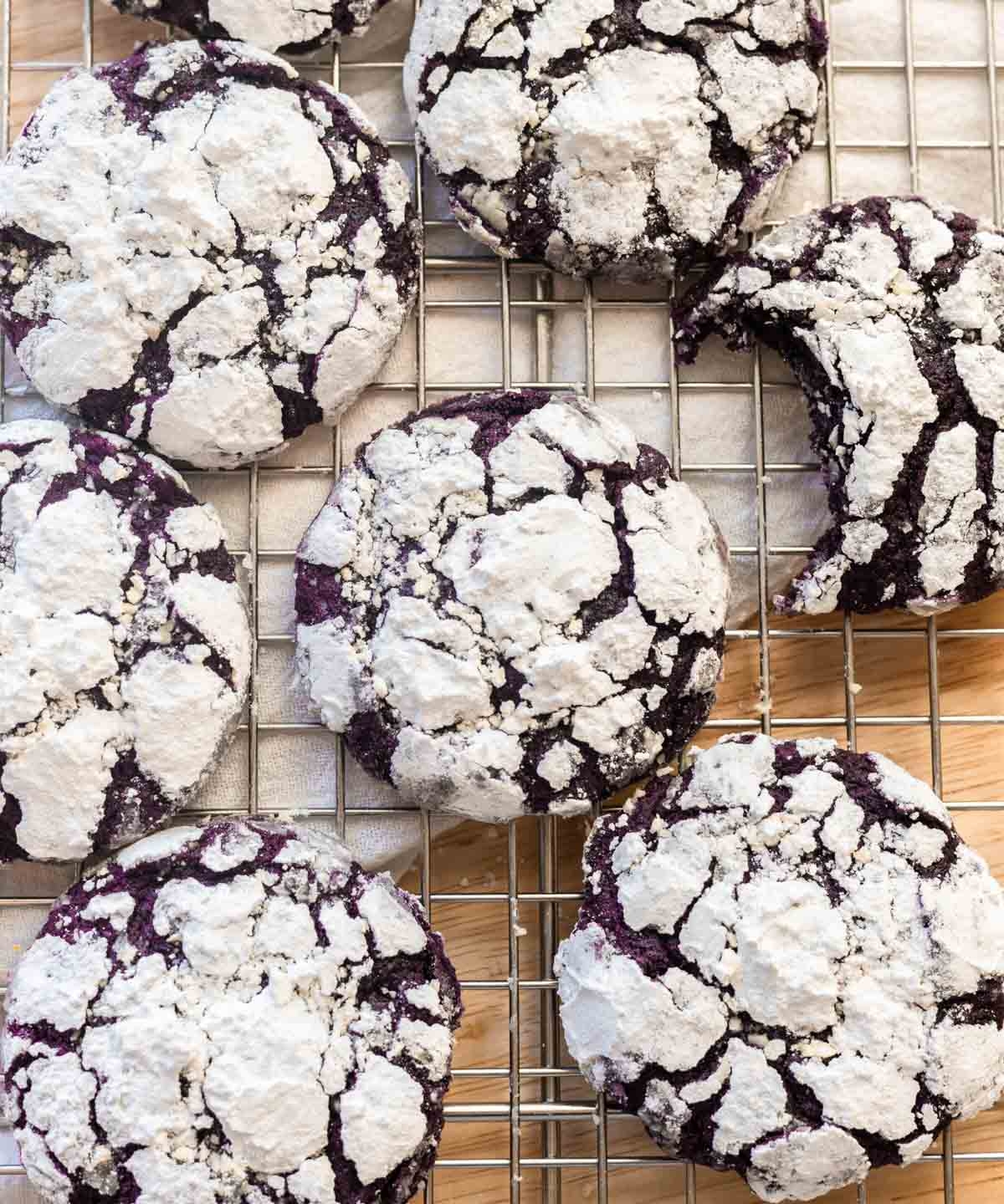 The Best Ube Crinkle Cookies Bites By Bianca
