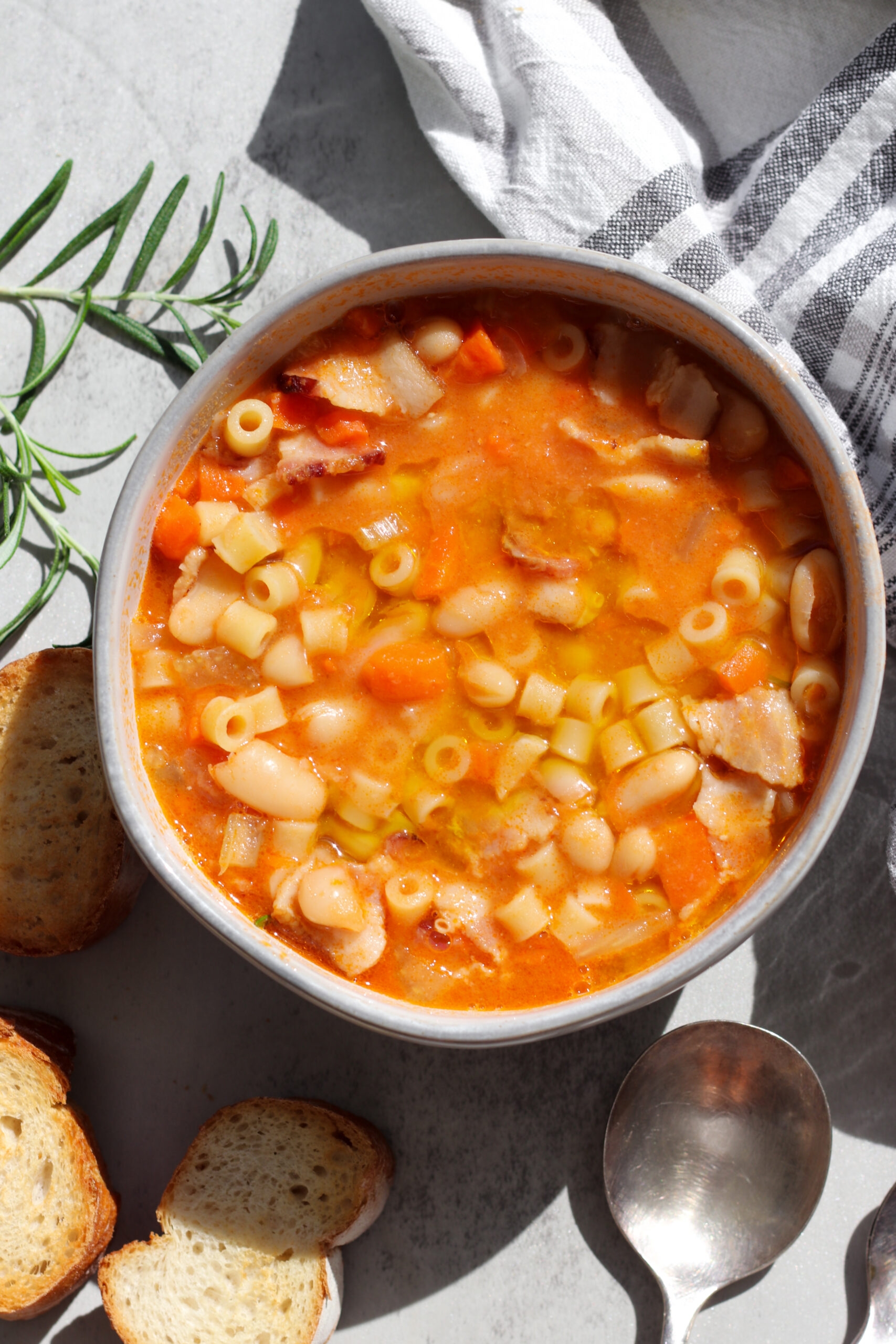 Traditional Pasta E Fagioli Pasta With Beans Soup Savoring Italy