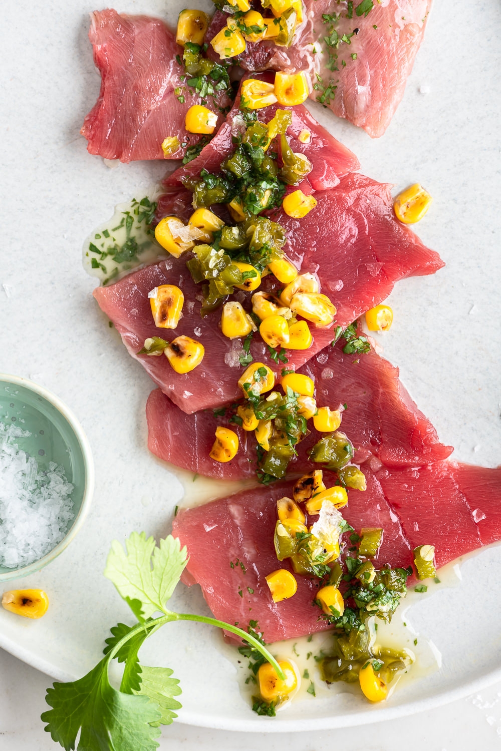 Tuna Crudo sweet And Spicy With Spice