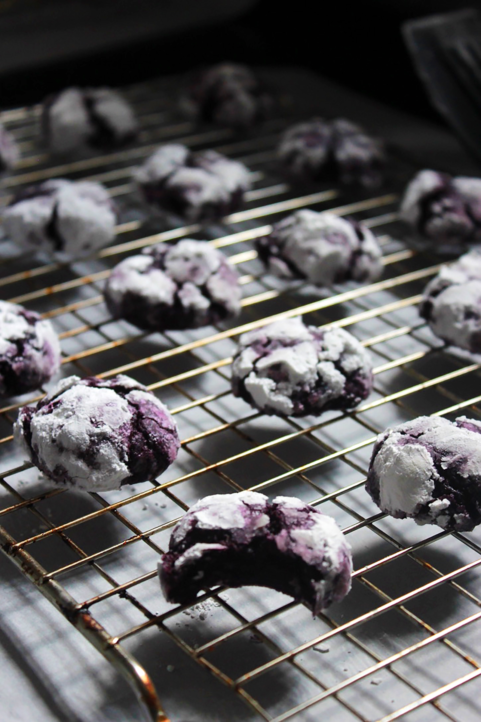 Ube Crinkle Cookies