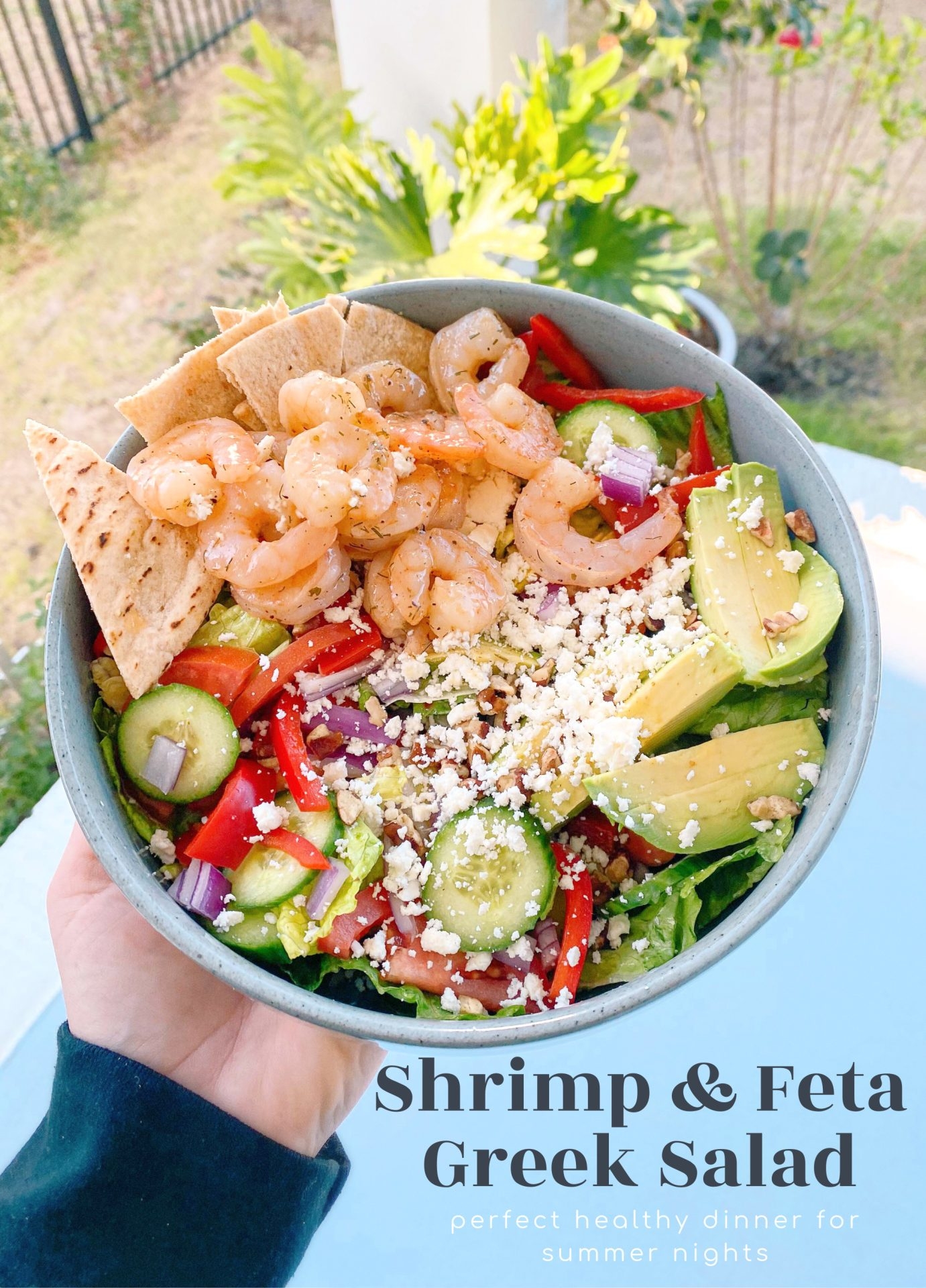 Ultimate Greek Salad With Seasoned Shrimp Crumbled Feta Ultimate Greek Salad With Seasoned Shrimp Crumbled Feta