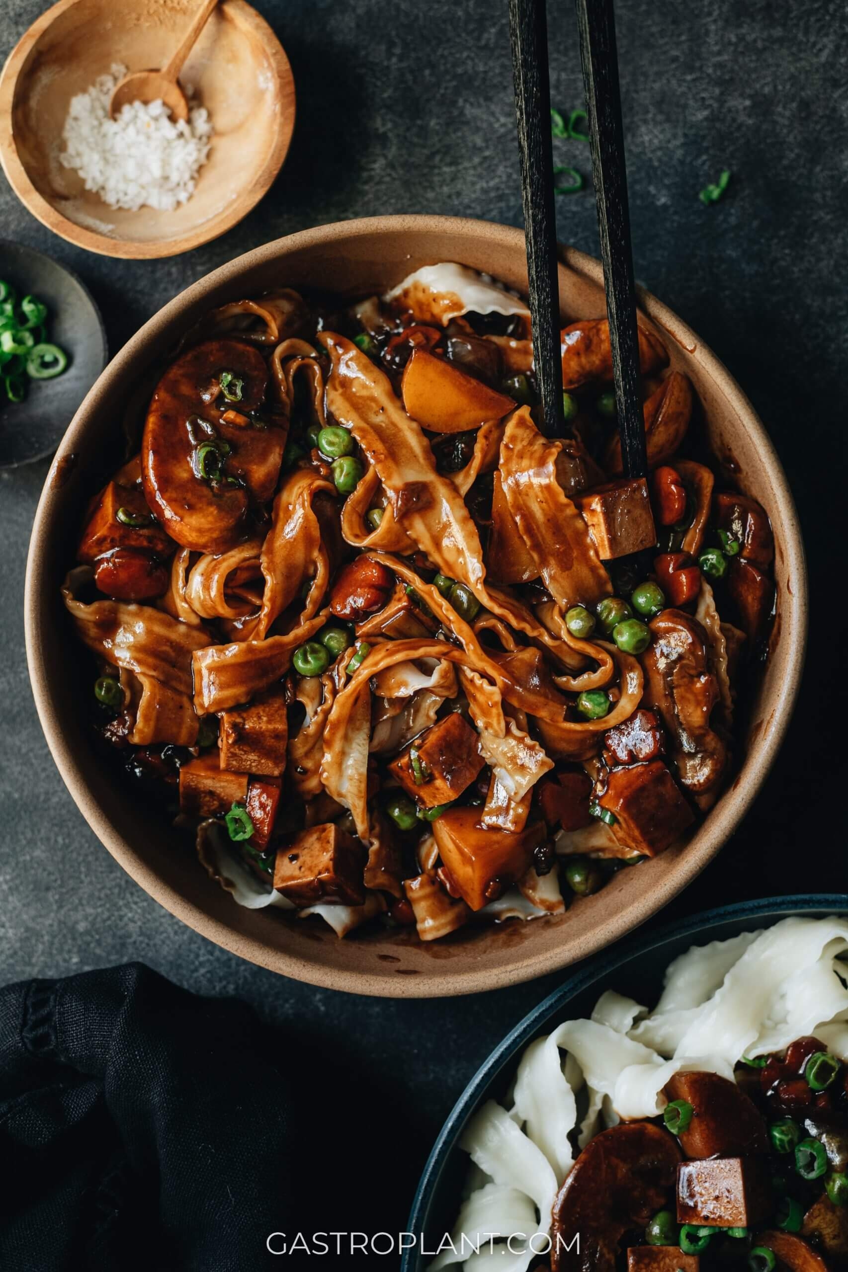 Vegan Jajangmyeon Korean Black Bean Sauce Noodles Gastroplant