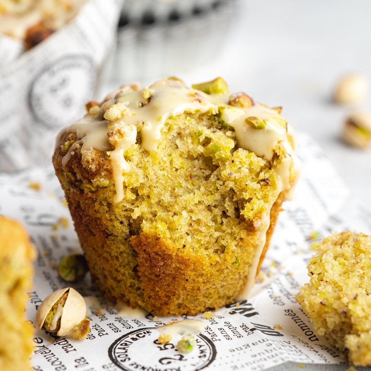 Vegan Pistachio Muffins With Pistachio Crumble Addicted To Dates