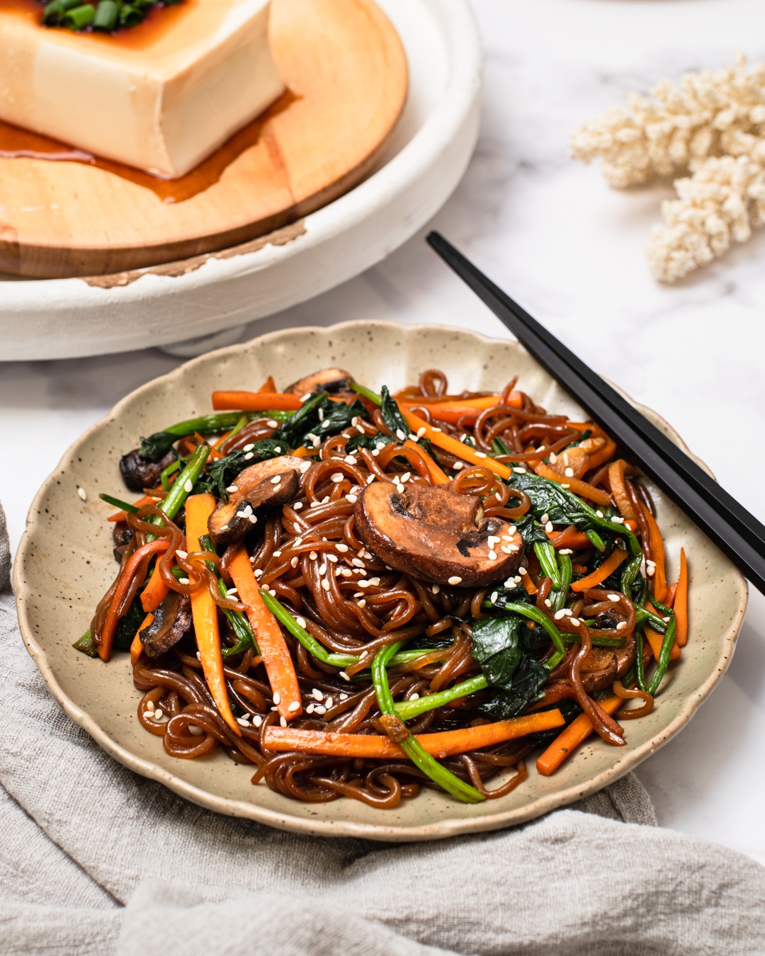 Veggie Shirataki Noodle Stir Fry Japchae Lokyi s Food Studio
